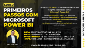 Curso "Primeiros Passos com Microsoft Power BI" - Turma de Outubro