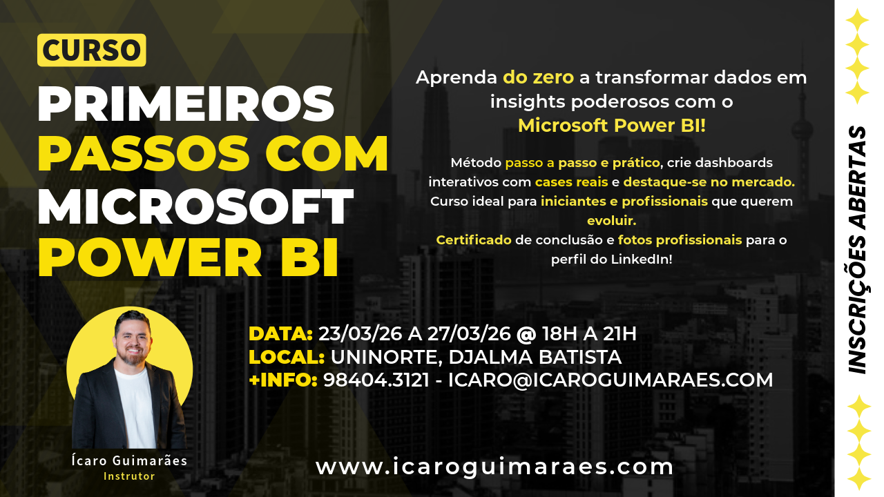 Curso "Primeiros Passos com Microsoft Power BI" - Turma de Março de 2026